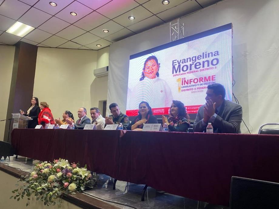 Rinde Evangelina Moreno su Primer Informe Como Diputada Federal
