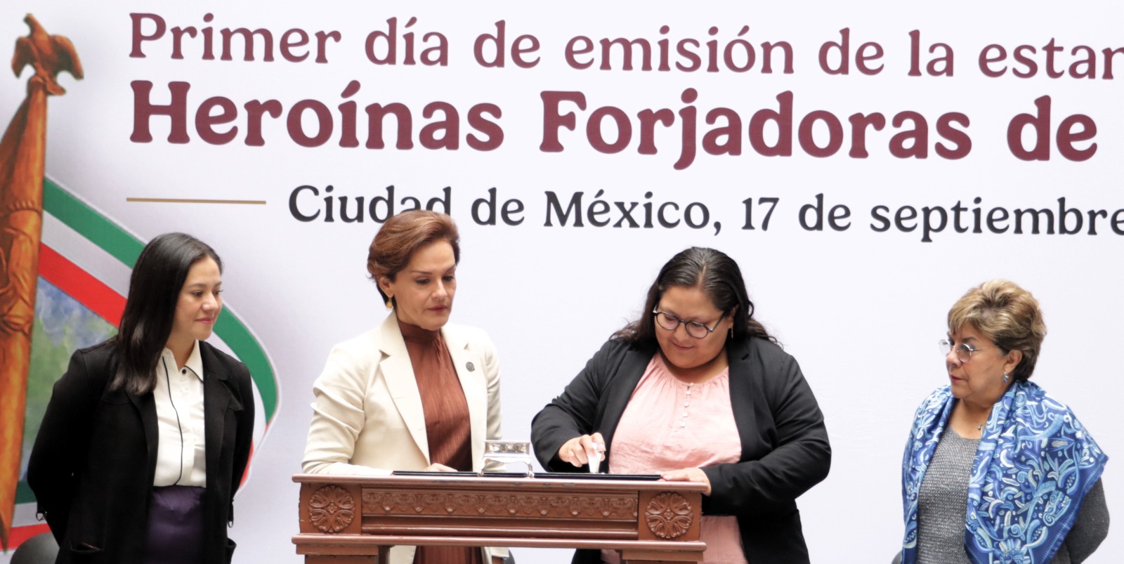 SEGOB, SEP, Secretaría de las Mujeres y Correos de México,  Homenajean a las “Heroínas Forjadoras de la Patria” con 25 Estampillas Postales