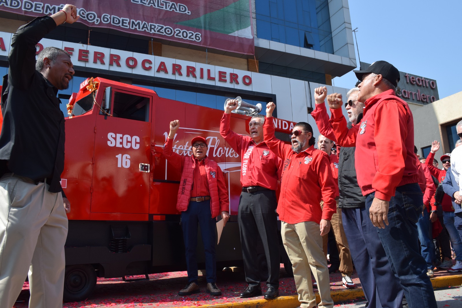 Conmemora STFRM, Día de la Unidad Ferrocarrilera; Manifiestan Trabajadores, Respaldo a su Líder