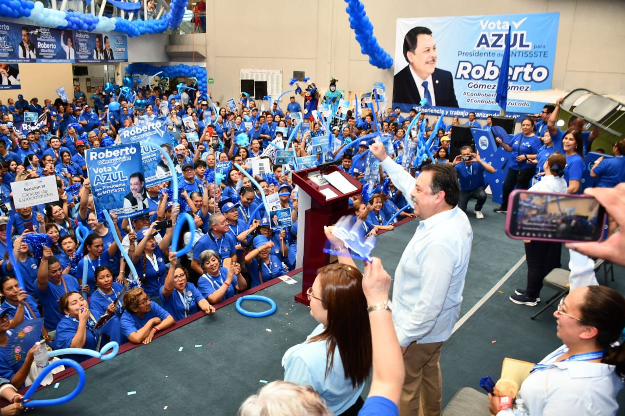 Miles de Trabajadores, en el Cierre de Campaña del Candidato de la Planilla Azul a la Dirigencia del SNTISSSTE